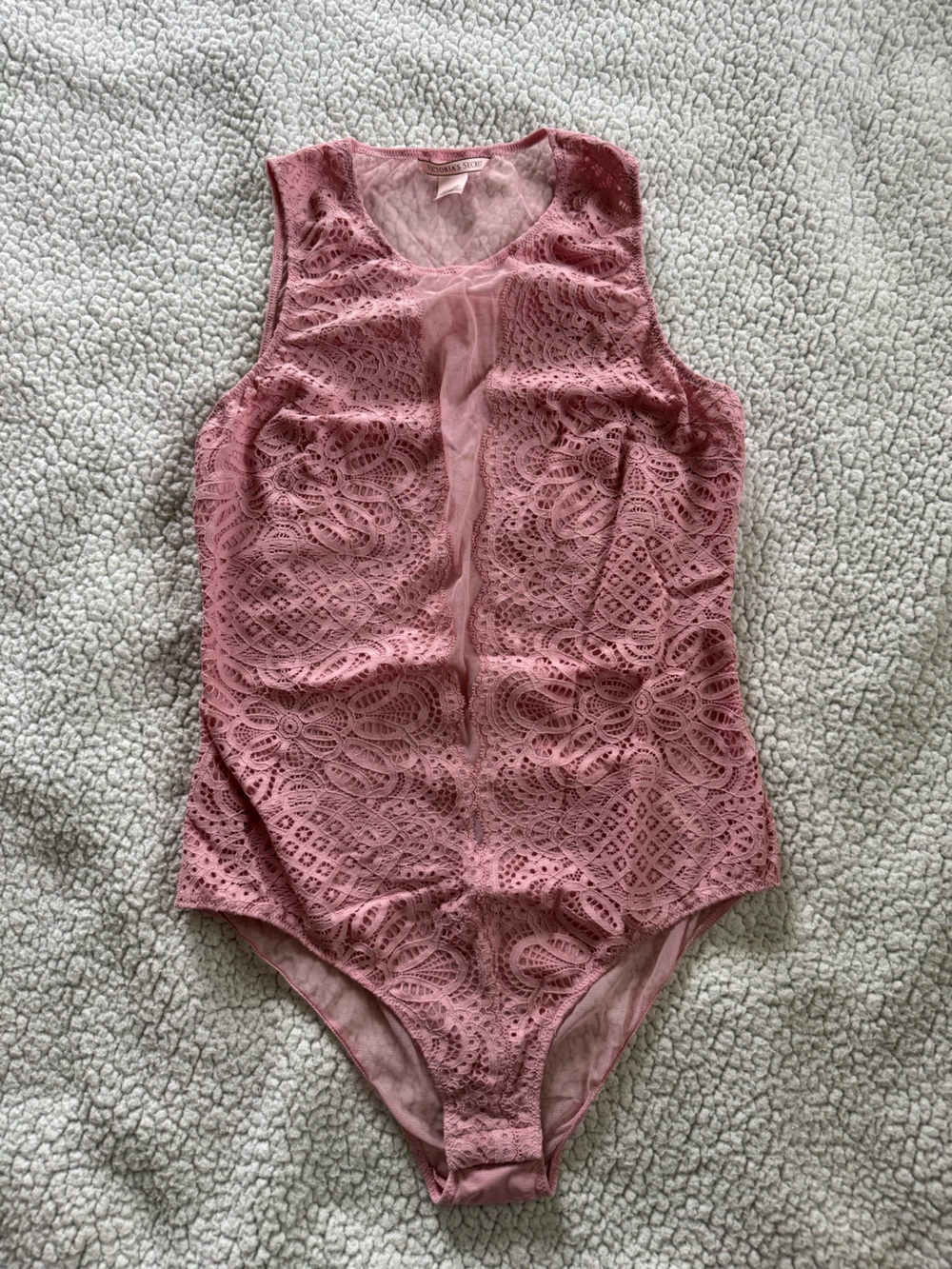 Victoria's Secret Dusty Rose Lace Bodysuit
